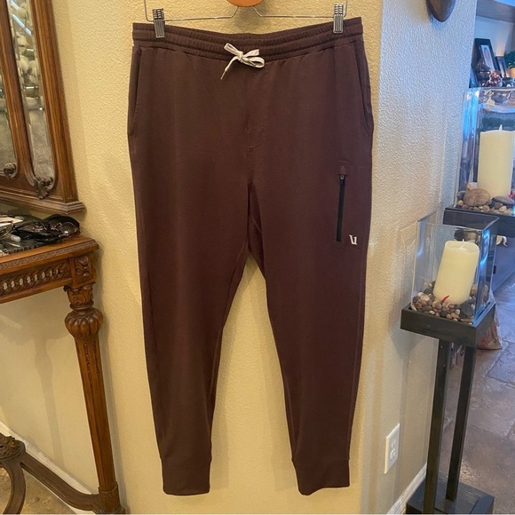 VUORI Men Brown Sunday Performance Key Embroidery Jogger Pants Size Large - Picture 3 of 10